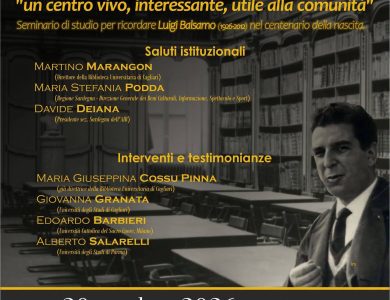 Ricordo di Luigi Balsamo nel centenario della nascita